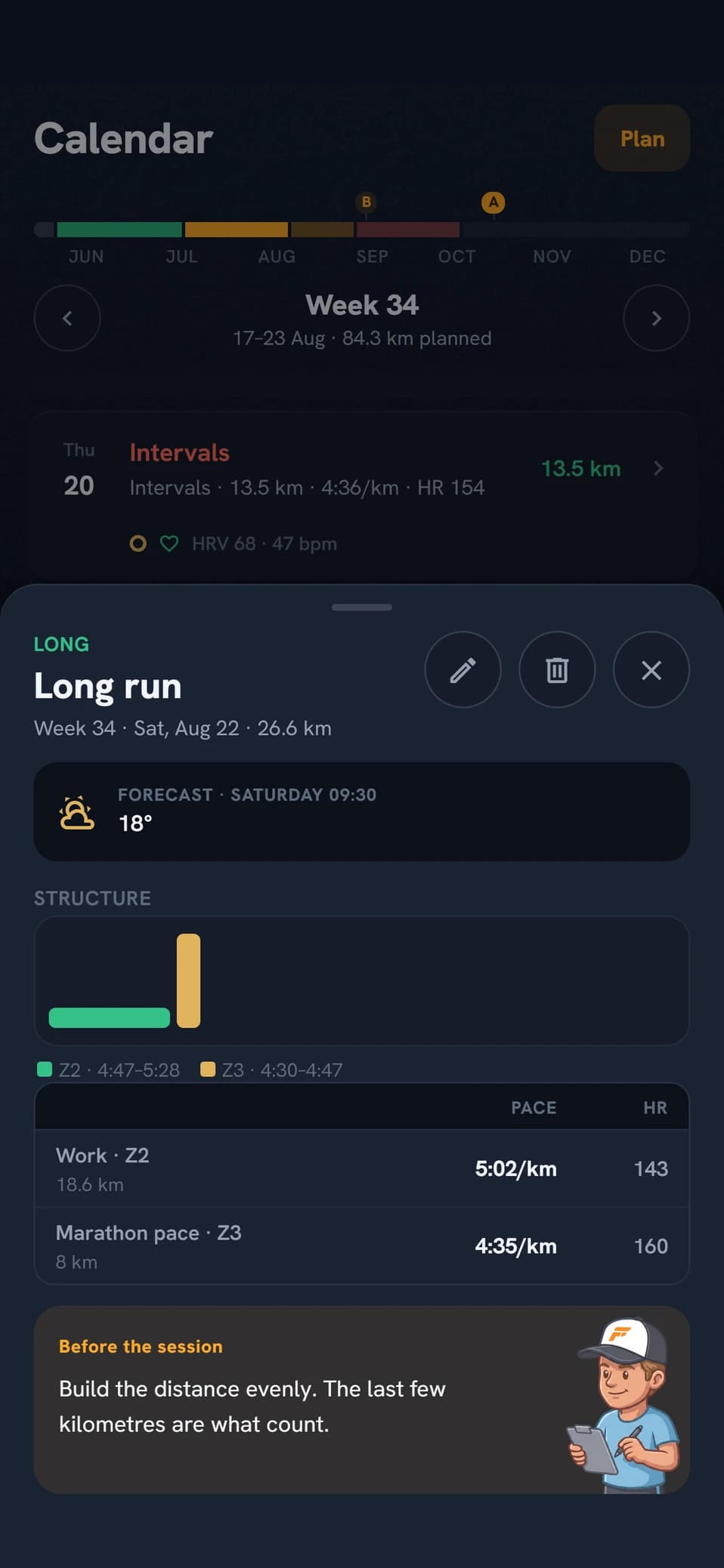 A workout you built yourself, sent to the watch via Intervals.icu