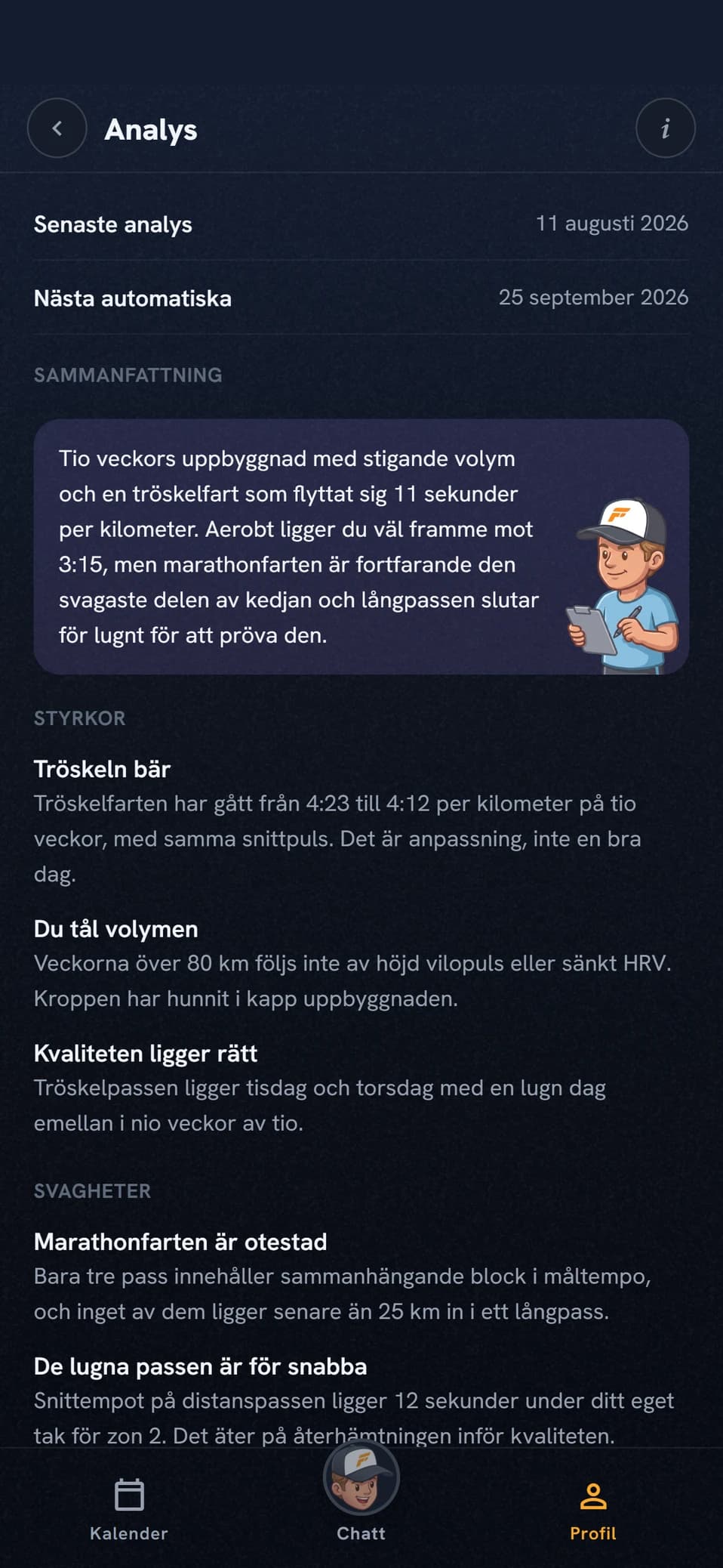 Djupanalysen i Coach Fartlek med sammanfattning, styrkor och svagheter